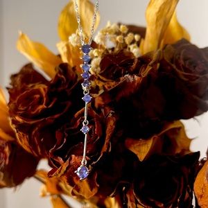 Sterling silver necklaces with tanzanite